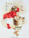 Ivory Soap Girl Washing Plechová cedule