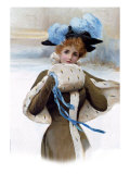 Woman with Hand Warmer 1901 Giclee Print by The National Archives 
