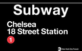 Subway Chelsea- 18 Street Station Tin Sign