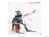 Welcoming Good Fortune reproduction procédé giclée par Wang Kae