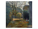 Village Corner in Winter Reproduction procédé giclée par Ding An