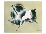 Horse with Green Ear Giclee Print by Zoushihua 