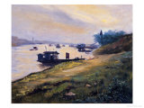 Dusk of Dong-Ping River Giclee Print by Ding An