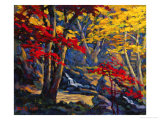 Autumn in Yanming Mountain Giclee Print by Wang Kae