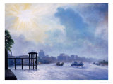 Morning of Pearl River Reproduction procédé giclée par Ding An