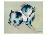 Blue Horse Giclee Print by Zoushihua 
