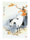White Horse in Fall Lámina giclée por Wong Luisang