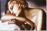 La Dormeuse Stretched Canvas Print by Tamara de Lempicka