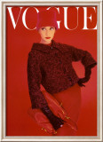 Couverture de Vogue, rose rouge, août 1956 Affiches par Norman Parkinson