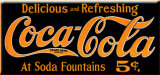 Coca Cola 5 cents Blechschild
