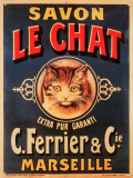 Savon Le Chat Plechová cedule Savon Le Chat Plechová cedule