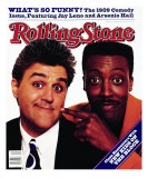 Jay Leno and Arsenio Hall, Rolling Stone no. 564, November 1989 Photographic Print by Bonnie Schiffman
