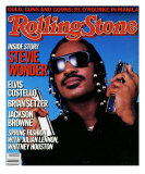 Stevie Wonder, Rolling Stone no. 471, April 1986 Photographic Print by Mark Hanauer
