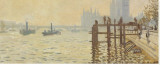 El Támesis en Westminster Reproducción en lienzo de la lámina por Claude Monet