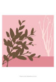 Metro Leaves in Pink I Posters by Erica J. Vess
