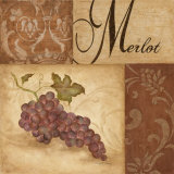 Merlot Grapes Art by Eugene Tava