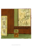 Chinese Scroll in Red II Kunstdrucke von Mauro 