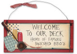 Welcome To Our Deck Wood Sign