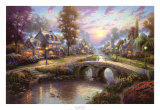 Atardecer en la calle iluminada (Sunset on Lamplight Lane) Edición limitada por Thomas Kinkade Atardecer en la calle iluminada (Sunset on Lamplight Lane) Edición limitada por Thomas Kinkade