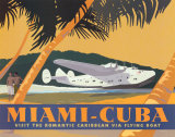 Miami to Cuba Lámina por David Grandin