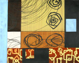 Linear Earth Tones Posters van Patricia