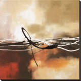 Symphony in Red and Khaki II Stretched Canvas Print by Laurie Maitland