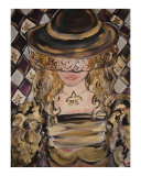 Fleur De Lis Lady Giclee Print by Angel Turner Dyke