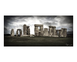 Stonehenge - Black and White Panoramic Photographie par Corrine Ellsworth