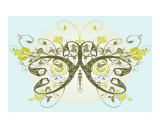 Lime Green Butterfly Photographic Print by Estela Lugo