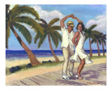 Salsa en la Playa Giclee Print by Alla Bespalov