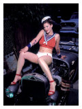 V8 Sailor Pin Up Girl Poster reproduction procédé giclée par David Perry