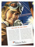 WWII US Army Air Corps Pilot Poster Lámina giclée