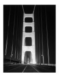 1937 Golden Gate Bridge at Night Poster Giclée-Druck von Photo Archive Underwood