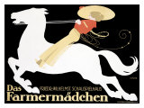 Farmermadchen Equestrian Horse Poster Giclee Print