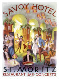 Savoy Hotel Restaurant Bar Concert Poster Giclee Print Savoy Hotel Restaurant Bar Concert Poster Giclee Print
