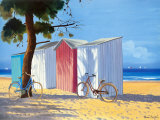 Beach Shacks II Prints by Henri Deuil