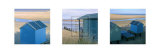 Beach Hut Triptych Posters by Bill Philip