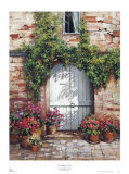 Wooden Doorway, Siena Print by Roger Duvall
