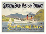 Glasgow Railway Steamship Poster Giclee Print