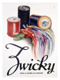 Zwicky Embroidery Spool Thread Poster Giclee Print