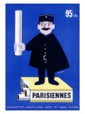 Cigarettes parisiennes reproduction procédé giclée par Raymond Savignac