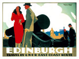 Edinburgh: Mons Meg, LNER Poster, circa 1935 Giclee Print by Frank Newbould