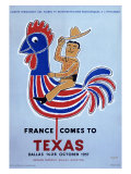 France comes to Texas, 1957 Giclee Print by Raymond Savignac