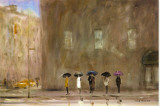 Waiting for a Cab on Park Avenue Stretched Canvas Print by Max Moran