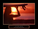 Vision: Female Surfer - Poster Vision: Female Surfer - Poster