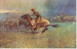Stampede Stretched Canvas Print by Frederic Sackrider Remington Stampede Stretched Canvas Print by Frederic Sackrider Remington