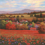 Poppy Pastures II Posters par T. C. Chiu