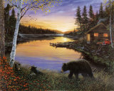 Cabin on the Pond Posters by Ervin Molnar
