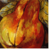 Juicy Pear Stretched Canvas Print by Nicole Etienne