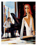 At Piano Bar Posters by Shana 
